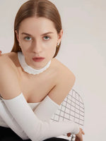 Load image into Gallery viewer, Pearl Diamante Loop Earrings