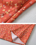 Load image into Gallery viewer, Mia Floral Empire Dress in Red