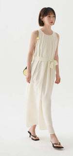 Load image into Gallery viewer, 2-Way Tank Tie Maxi Dress in Cream