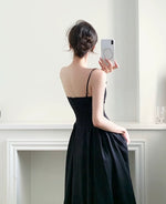 Load image into Gallery viewer, Twist Pocket Cami Maxi Dress in Black
