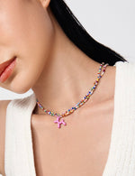 Load image into Gallery viewer, Poodle Pendant Double Beaded Necklace