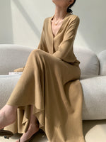 Load image into Gallery viewer, Knitted Mermaid Maxi Skirt in Khaki