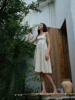Load image into Gallery viewer, Textured Cami Mid Dress in Cream