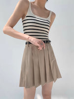 Load image into Gallery viewer, Square Neck Striped Knit Camisole in White