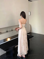 Load image into Gallery viewer, Floral Applique Maxi Dress in Cream