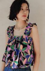 Load image into Gallery viewer, Floral Gathered Strap Bubble Top in Multi