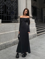 Load image into Gallery viewer, Off Shoulder Gather Twist Top in Grey