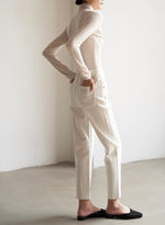 Load image into Gallery viewer, Side Line Turtleneck Top in Cream