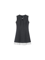 Load image into Gallery viewer, Pleat Hem Cheongsam Dress in Grey