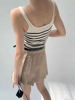 Load image into Gallery viewer, Square Neck Striped Knit Camisole in White