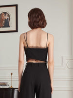 Load image into Gallery viewer, Asymmetric Sheer Edge Top in Black