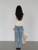 Load image into Gallery viewer, Line Stretch Cardigan in Cream