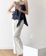 Load image into Gallery viewer, Side Drape Camisole Top in Grey