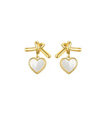 Load image into Gallery viewer, Heart Dangle Knot Earrings