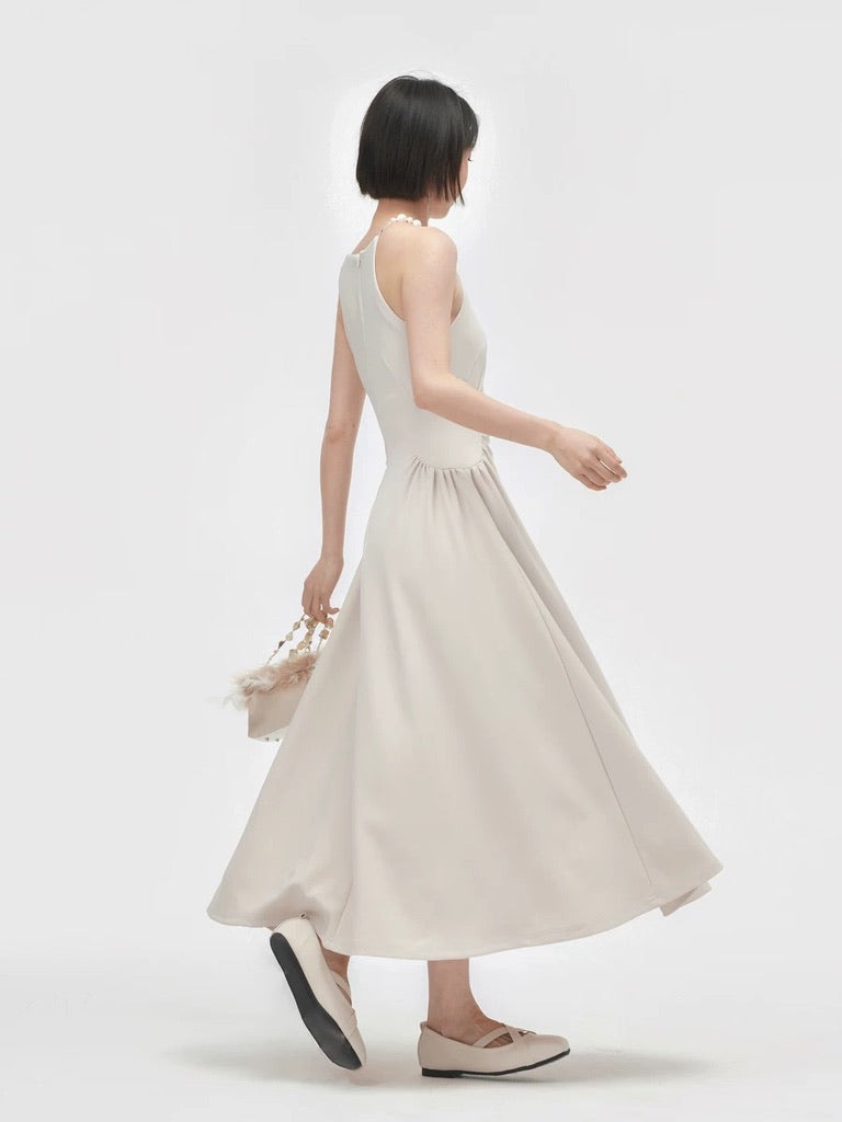 Beaded Maxi Dress in White