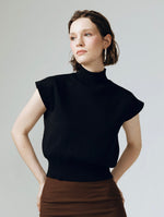 Load image into Gallery viewer, Giselle Knitted Top in Black