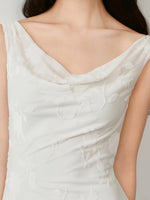Load image into Gallery viewer, Embossed Floral Stretch Gown in White