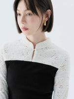 Load image into Gallery viewer, Lace Duo Pankou Dress in Black