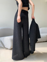 Load image into Gallery viewer, Tweed Contrast Button Vest in Black