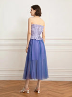 Load image into Gallery viewer, Pleated Bustier Top in Purple