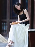 Load image into Gallery viewer, Duo Drop Waist Sleeveless Dress in White/Black