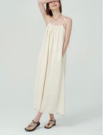 Load image into Gallery viewer, Textured Bead Cami Strap Pocket Maxi in Cream