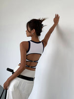 Load image into Gallery viewer, Double Buckle Cutout Tank in White