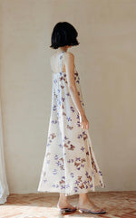 Load image into Gallery viewer, Printed Halter Maxi Dress in Beige