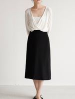 Load image into Gallery viewer, Tencel Blend Twist Top in White