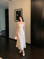 Load image into Gallery viewer, Floral Applique Maxi Dress in Cream