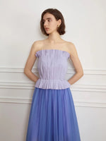 Load image into Gallery viewer, Pleated Bustier Top in Purple