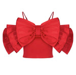 Load image into Gallery viewer, Oversized Triple Bow Cami Top in Red