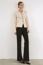 Load image into Gallery viewer, Korean Pocket Knit Cardigan in Cream