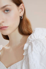 Load image into Gallery viewer, Sparkling Round & Star Hoop Earrings