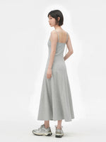Load image into Gallery viewer, Melange Cami Flare Maxi Dress in Grey
