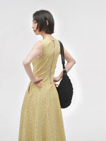 Load image into Gallery viewer, Floral Flare Pocket Maxi Dress in Yellow
