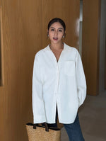 Load image into Gallery viewer, Oversized Classic Pocket Shirt in White