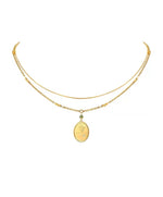 Load image into Gallery viewer, Double Chain Lady Pendant Necklace
