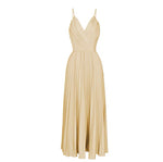 Load image into Gallery viewer, Cami Pleated Midi Dress in Beige