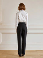 Load image into Gallery viewer, Contrast Turn Collar Shirt in White