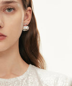 Load image into Gallery viewer, Abstract Block Pearl Earrings