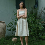 Load image into Gallery viewer, Textured Cami Mid Dress in Cream