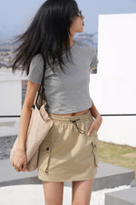 Load image into Gallery viewer, Classic Cropped Tee in Grey