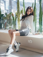 Load image into Gallery viewer, Sheer Long Sleeve Top in White