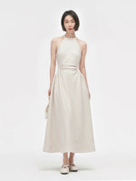 Load image into Gallery viewer, Beaded Maxi Dress in Cream