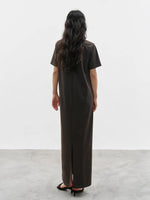 Load image into Gallery viewer, Line Maxi Tee Dress in Grey