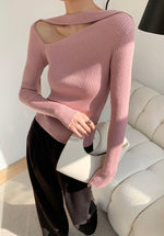 Load image into Gallery viewer, Asymmetric Cut Drape Top in Pink
