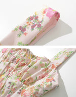 Load image into Gallery viewer, Mila Sweetheart Floral Slit Dress in Pink