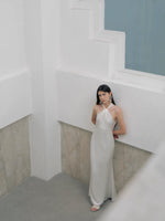 Load image into Gallery viewer, Twist Open back Gown Gown in White