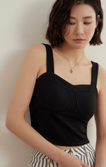 Load image into Gallery viewer, Sweetheart Bustier Top in Black